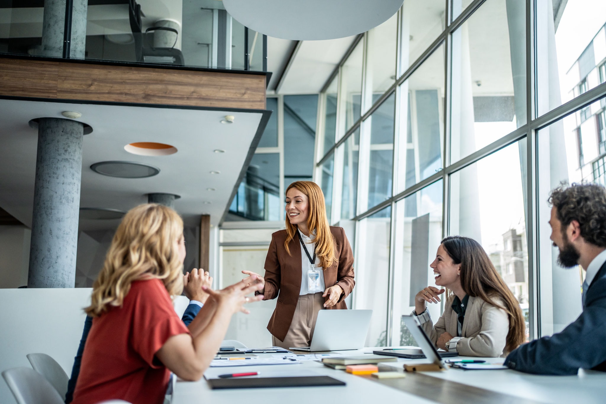 Business team meeting in a modern office